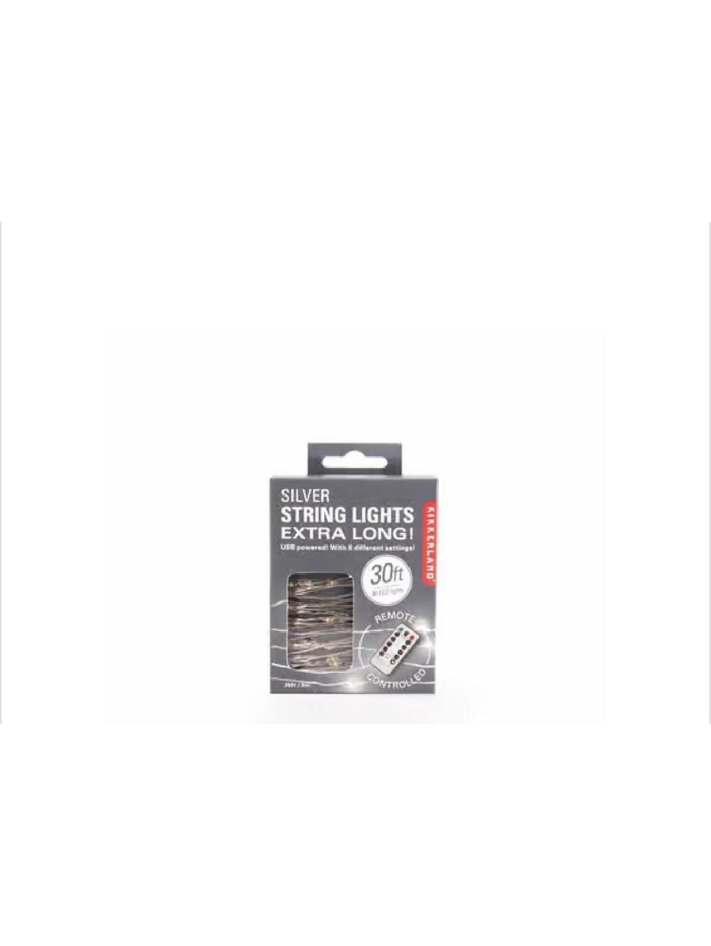 Kikkerland LED Extra Long String Lights Warm White 30 ft. 60 lights